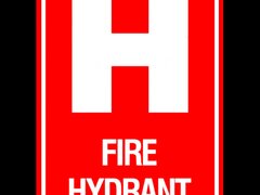 Sign fire hydrant